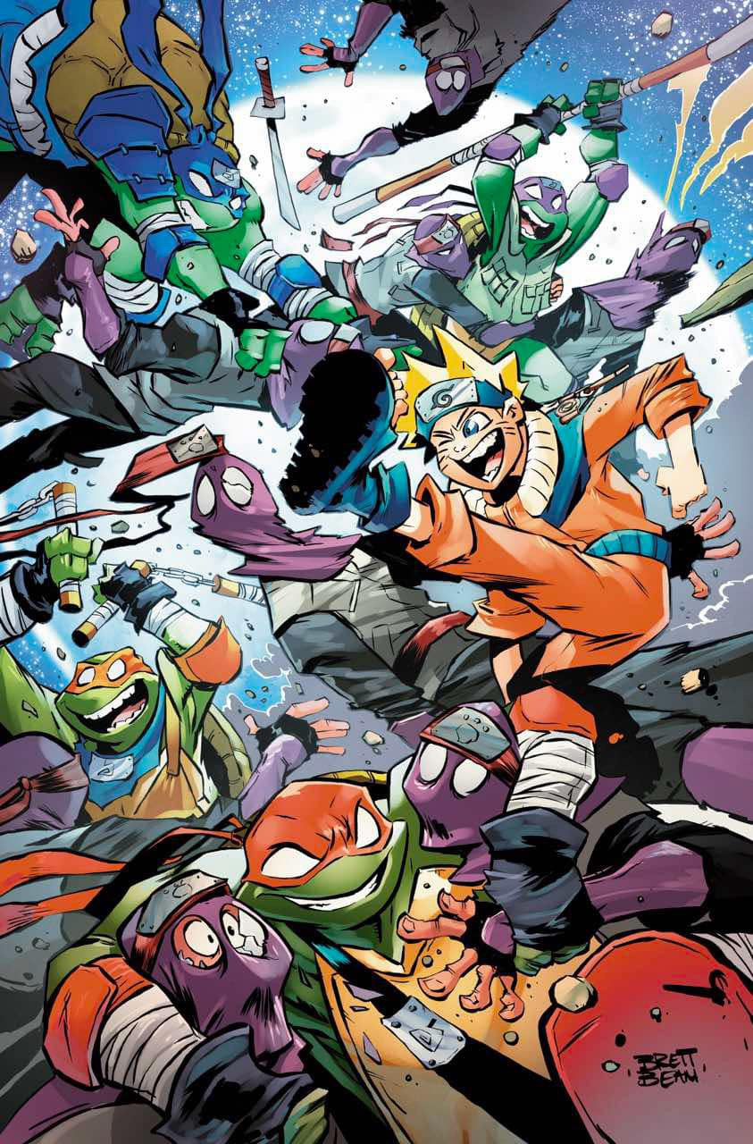Teenage Mutant Ninja Turtles X Naruto 3 Brett Bean Virgin Night Variant