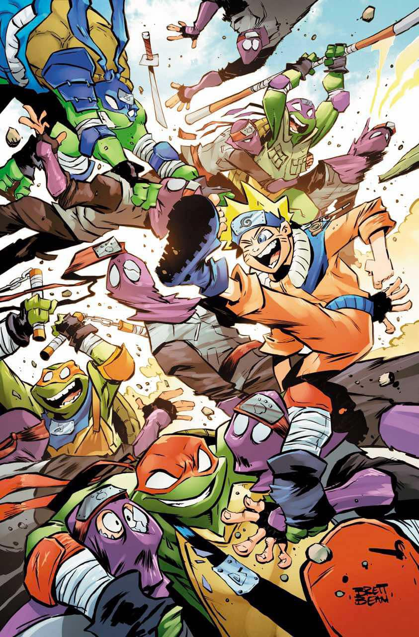 Teenage Mutant Ninja Turtles X Naruto 3 Brett Bean Virgin Day Variant