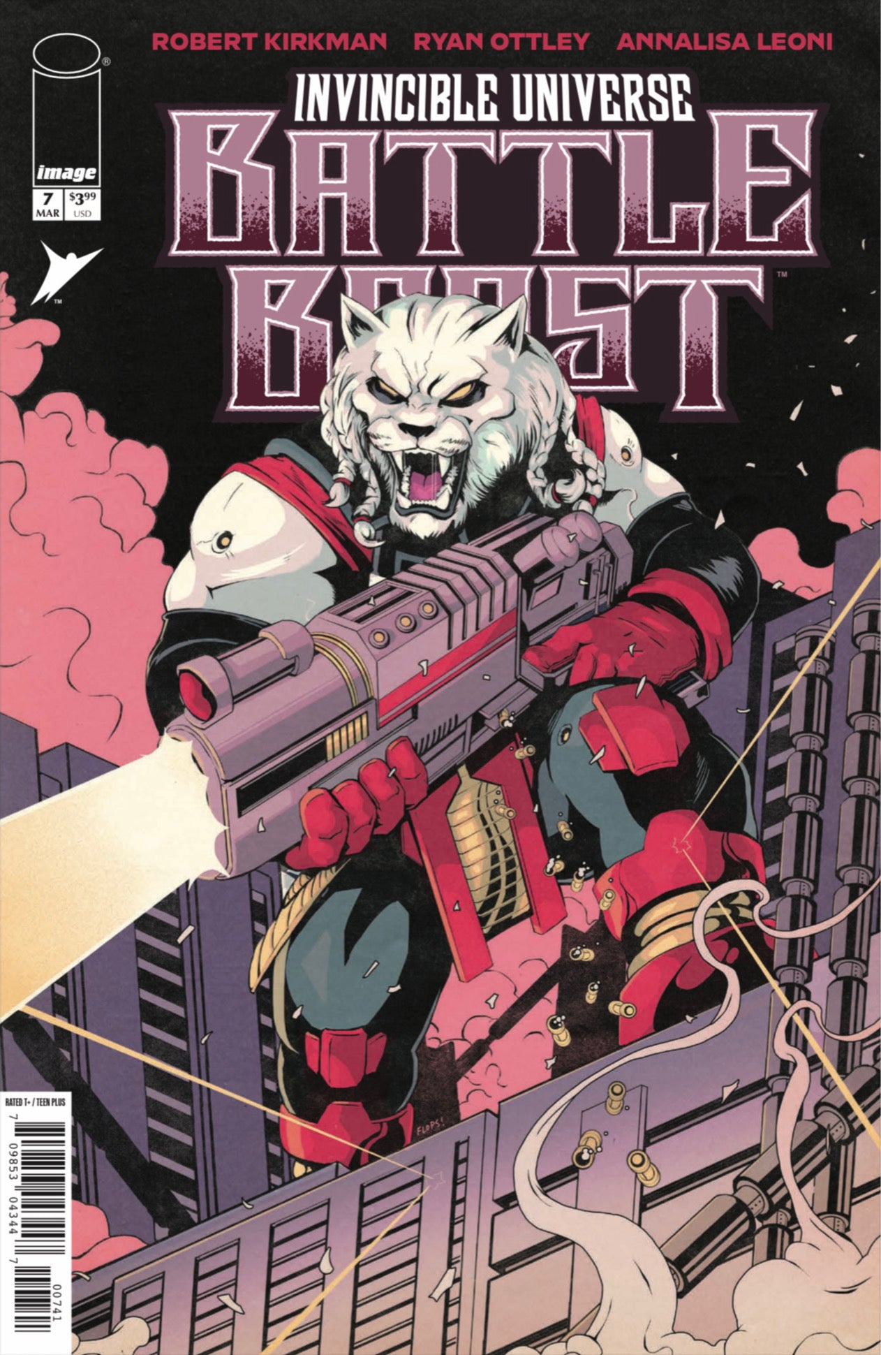 Battle Beast #7 エクスクルーシブ表紙 アメコミリーフ Invincible Universe Battle Beast #7 Flops! Variant Animocity Exclusive