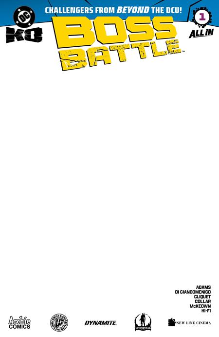 DC K.O. BOSS BATTLE #1 (ONE SHOT) CVR H BLANK CARD STOCK VAR